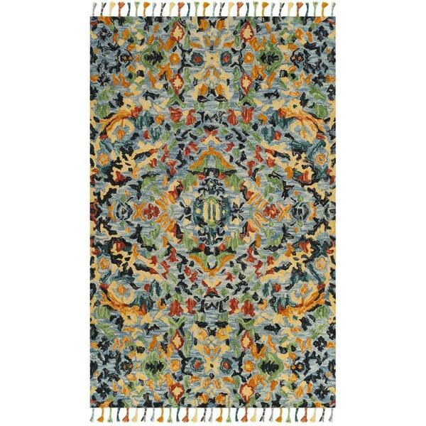 Safavieh 2 ft. 3 in. x 4 ft. Blossom Hand Tufted Accent Area Rug, Blue & Multi Color BLM452A-24